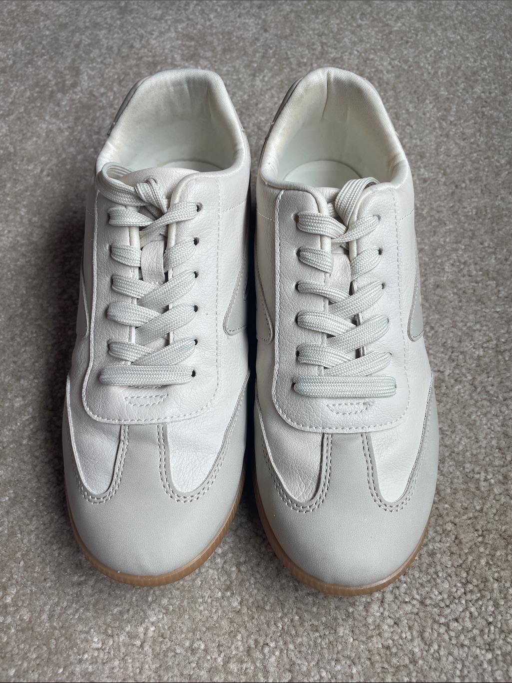 Dolce Vita White Leather Low-Top Sneakers